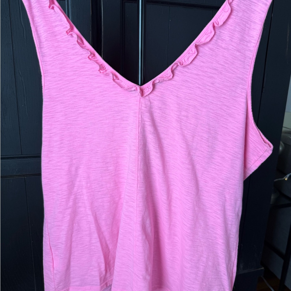 Lilly Pulitzer Pink Ruffled Tank Top - Picture 2 of 5
